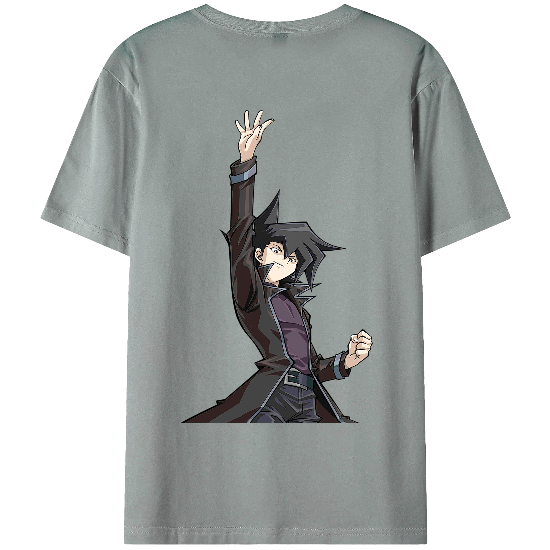 （画像用） 遊☆戯☆王 Yu-Gi-Oh! 綿100％ メンズ半袖Tシャツ（バックプリント） 通気性